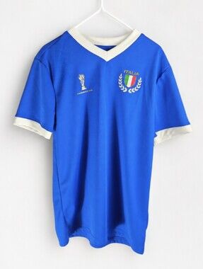 Italia Kids Blue Soccer Jersey with Crest
